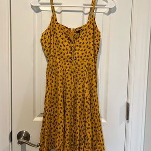 Mustard Floral Dress